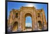 Hadrian's Arch Gate, Jerash, Jordan-William Perry-Framed Photographic Print