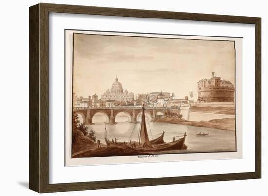 Hadrian's Tomb, 1833-Agostino Tofanelli-Framed Giclee Print