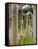 Hadrian's Villa, Canopus Canal, Tivoli, Lazio, Italy, Europe-Nedra Westwater-Framed Stretched Canvas