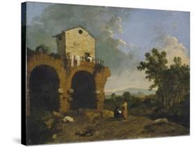 Hadrian's Villa, Near Tivoli, 1763-65-Richard Wilson-Stretched Canvas