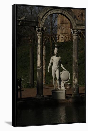 Hadrian's Villa, Statue in the Canopus, God Mars, 2nd Century, Italy-null-Framed Stretched Canvas