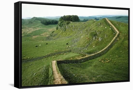 Hadrian's Wall, Looking East to Cuddy's Crag, Northumberland, c20th century-CM Dixon-Framed Stretched Canvas