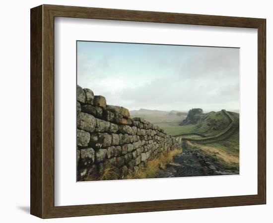 Hadrian's Wall, Towards Crag Lough, Northumberland England, UK-Adam Woolfitt-Framed Photographic Print