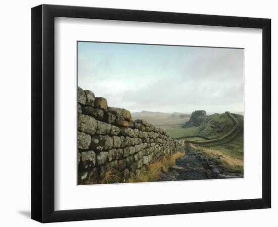 Hadrian's Wall, Towards Crag Lough, Northumberland England, UK-Adam Woolfitt-Framed Photographic Print