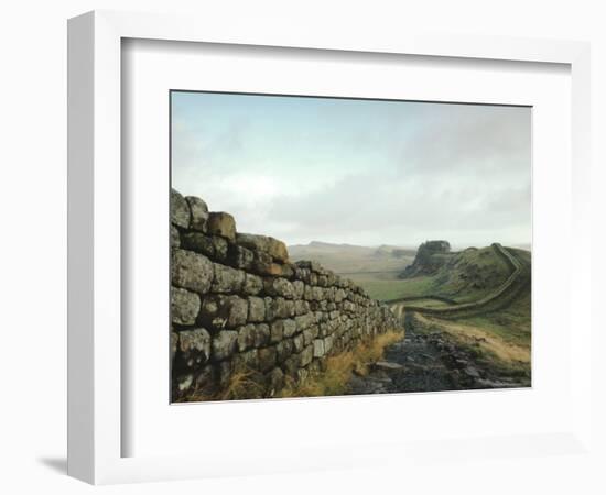 Hadrian's Wall, Towards Crag Lough, Northumberland England, UK-Adam Woolfitt-Framed Photographic Print