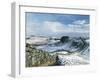 Hadrian's Wall, Unesco World Heritage Site, in Snowy Landscape, Northumberland, England-Adam Woolfitt-Framed Photographic Print