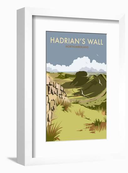 Hadrians Wall - Dave Thompson Contemporary Travel Print-Dave Thompson-Framed Giclee Print