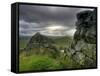 Hadrians Wall, Northumberland, UK-Alan Copson-Framed Stretched Canvas