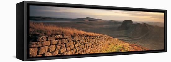 Hadrians Wall, Northumberland,, UK-null-Framed Stretched Canvas