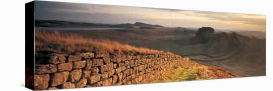 Hadrians Wall, Northumberland,, UK-null-Stretched Canvas