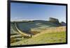 Hadrians Wall with Civilian Gate, a Unique Feature, and Housesteads Fort, Northumbria, England-James Emmerson-Framed Photographic Print