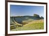 Hadrians Wall with Civilian Gate, a Unique Feature, and Housesteads Fort, Northumbria, England-James Emmerson-Framed Photographic Print