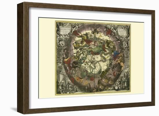 Haemisphaerium Sceno Graphicum Australe-Andreas Cellarius-Framed Art Print