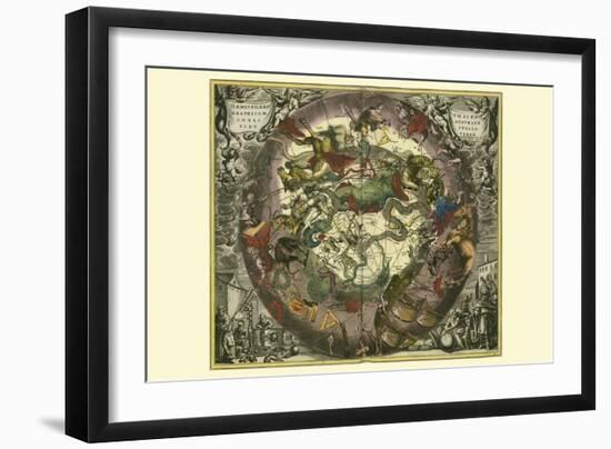 Haemisphaerium Sceno Graphicum Australe-Andreas Cellarius-Framed Art Print