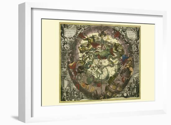 Haemisphaerium Sceno Graphicum Australe-Andreas Cellarius-Framed Art Print