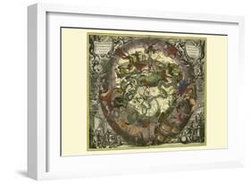 Haemisphaerium Sceno Graphicum Australe-Andreas Cellarius-Framed Art Print