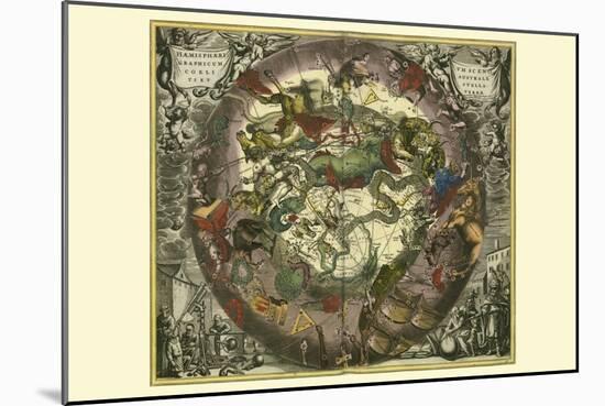 Haemisphaerium Sceno Graphicum Australe-Andreas Cellarius-Mounted Art Print