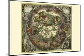 Haemisphaerium Sceno Graphicum Australe-Andreas Cellarius-Mounted Art Print