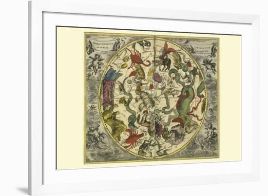 Haemisphaerium Stellatum Australe Antiquum-Andreas Cellarius-Framed Premium Giclee Print