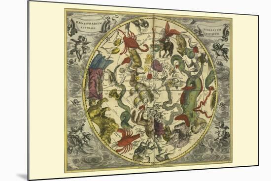 Haemisphaerium Stellatum Australe Antiquum-Andreas Cellarius-Mounted Premium Giclee Print