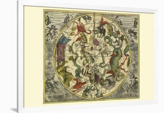 Haemisphaerium Stellatum Australe Antiquum-Andreas Cellarius-Framed Art Print