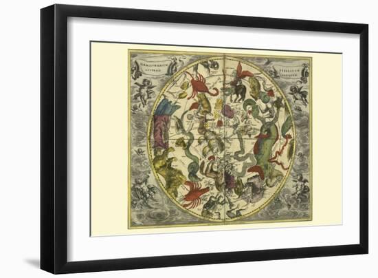 Haemisphaerium Stellatum Australe Antiquum-Andreas Cellarius-Framed Art Print