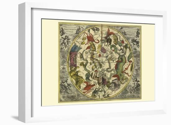 Haemisphaerium Stellatum Australe Antiquum-Andreas Cellarius-Framed Art Print