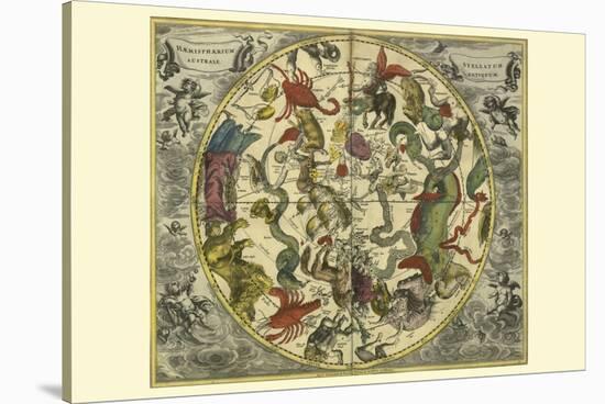 Haemisphaerium Stellatum Australe Antiquum-Andreas Cellarius-Stretched Canvas