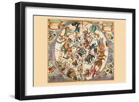 Haemispherium Stellatum Boreale Antiquum-Andreas Cellarius-Framed Art Print