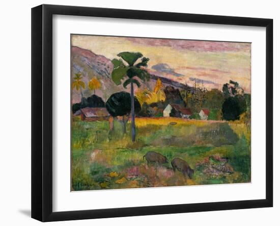 Haere mai (Come Here). 1891-Paul Gauguin-Framed Giclee Print