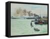 Hafenansicht (Vue d' un port). 1871-Claude Monet-Framed Stretched Canvas