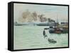 Hafenansicht (Vue d' un port). 1871-Claude Monet-Framed Stretched Canvas