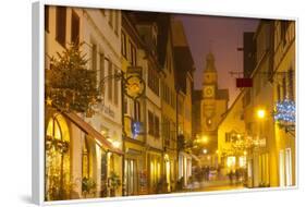 Hafengasse Street and the Markusturm at Christmas, Rothenburg Ob Der Tauber, Bavaria, Germany-Miles Ertman-Framed Photographic Print