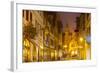 Hafengasse Street and the Markusturm at Christmas, Rothenburg Ob Der Tauber, Bavaria, Germany-Miles Ertman-Framed Photographic Print