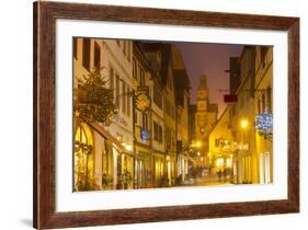 Hafengasse Street and the Markusturm at Christmas, Rothenburg Ob Der Tauber, Bavaria, Germany-Miles Ertman-Framed Photographic Print