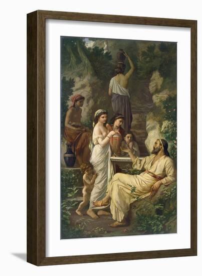 Hafez by a Fountain, 1866-Anselm Feuerbach-Framed Giclee Print