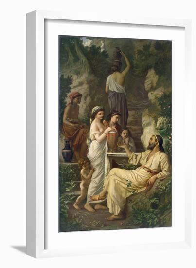 Hafez by a Fountain, 1866-Anselm Feuerbach-Framed Giclee Print