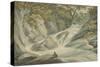 Hafod: Upper Part of the Cascade, 1793-John Warwick Smith-Stretched Canvas