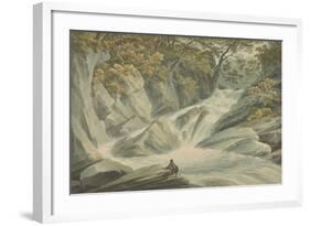 Hafod: Upper Part of the Cascade, 1793-John Warwick Smith-Framed Giclee Print