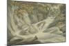 Hafod: Upper Part of the Cascade, 1793-John Warwick Smith-Mounted Giclee Print