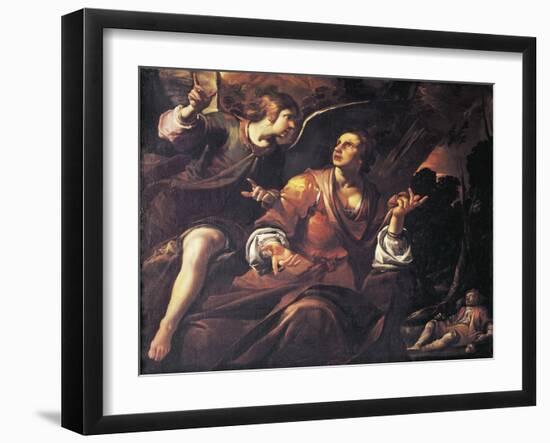 Hagar and Angel-Gioacchino Assereto-Framed Giclee Print