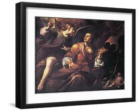 Hagar and Angel-Gioacchino Assereto-Framed Giclee Print