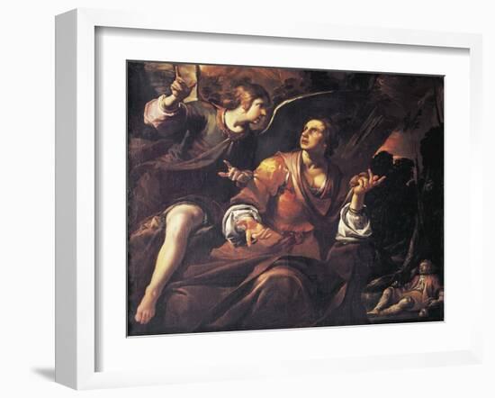 Hagar and Angel-Gioacchino Assereto-Framed Giclee Print