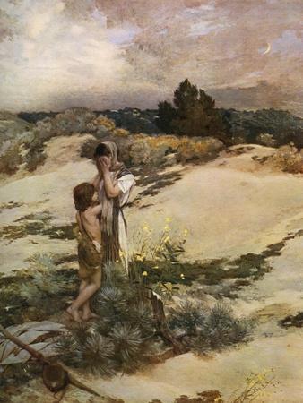 Hagar and Ishmael, 1880' Giclee Print - Jean-Charles Cazin | AllPosters.com
