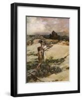 Hagar and Ishmael, 1880-Jean-Charles Cazin-Framed Giclee Print