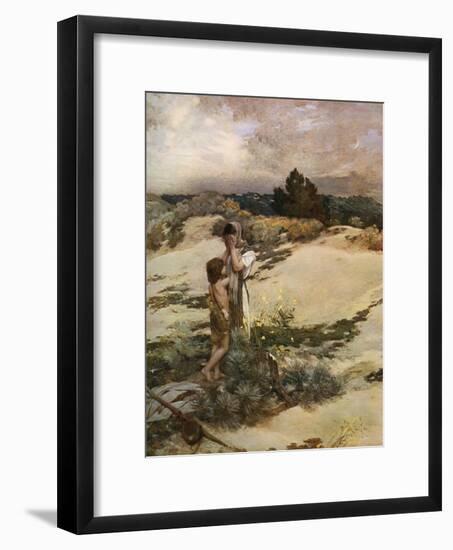 Hagar and Ishmael, 1880-Jean-Charles Cazin-Framed Giclee Print