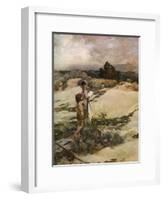 Hagar and Ishmael, 1880-Jean-Charles Cazin-Framed Giclee Print