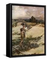 Hagar and Ishmael, 1880-Jean-Charles Cazin-Framed Stretched Canvas