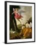 Hagar and Ishmael Rescued by the Angel, c.1648-Eustache Le Sueur-Framed Giclee Print