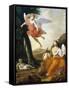 Hagar and Ishmael Saved by an Angel-Eustache Le Sueur-Framed Stretched Canvas